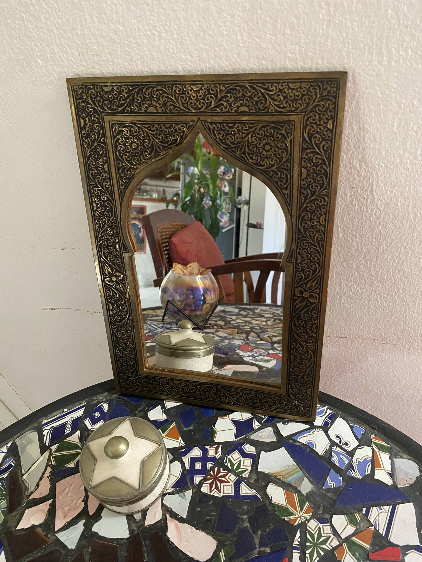 Miroir mural marocain annees 80.