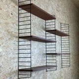 60s 70s teak string shelf module by Kajsa & Nils "Nisse" Strinning Sweden