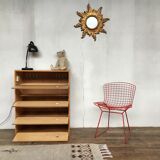 Shoe cabinet in light wood year 1960 vintage