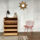 Shoe cabinet in light wood year 1960 vintage