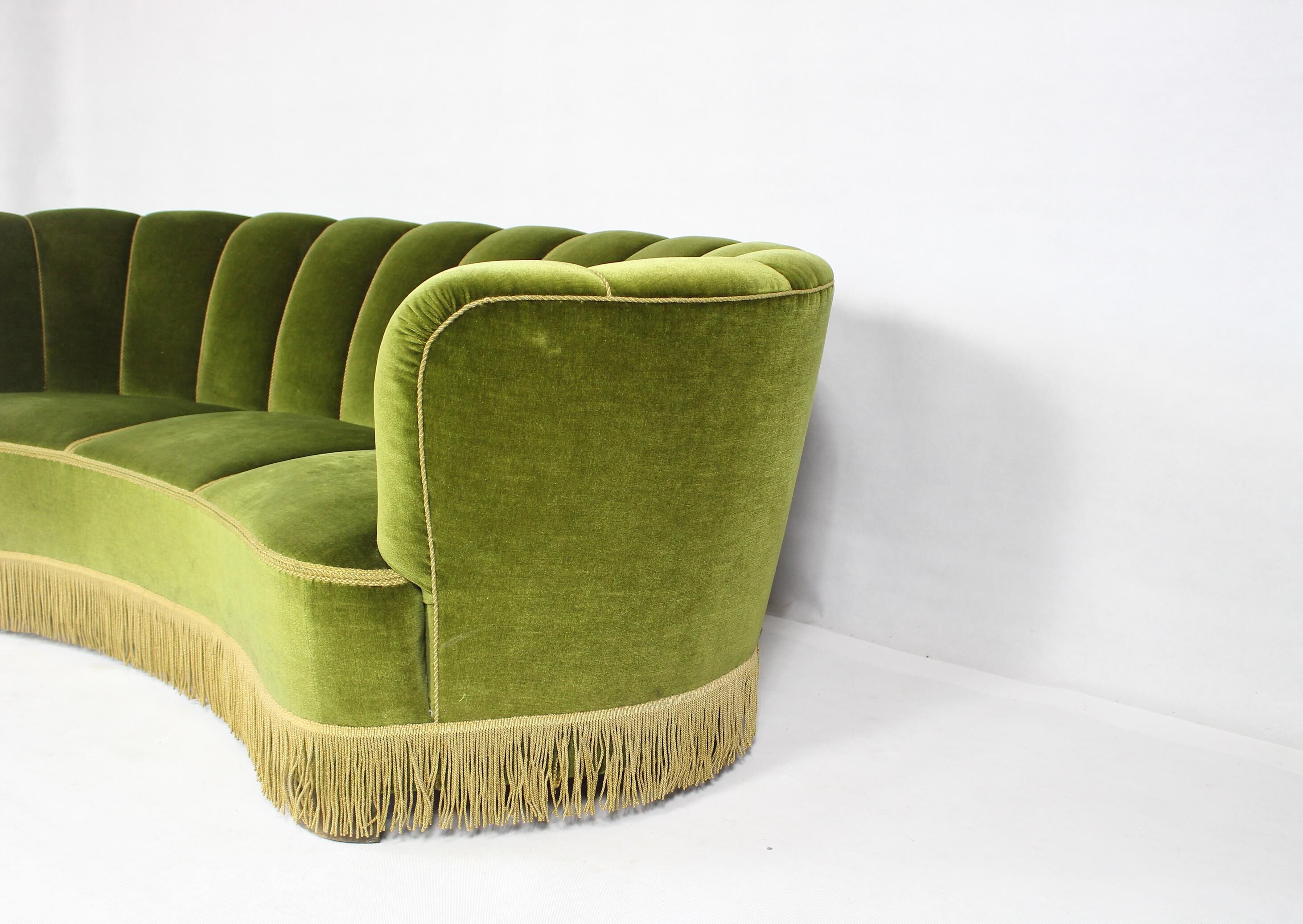 Danish curved banana sofa, 1940