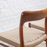 2x Niels O. Møller dining chair in teak Model 75, 1960s Denmark
