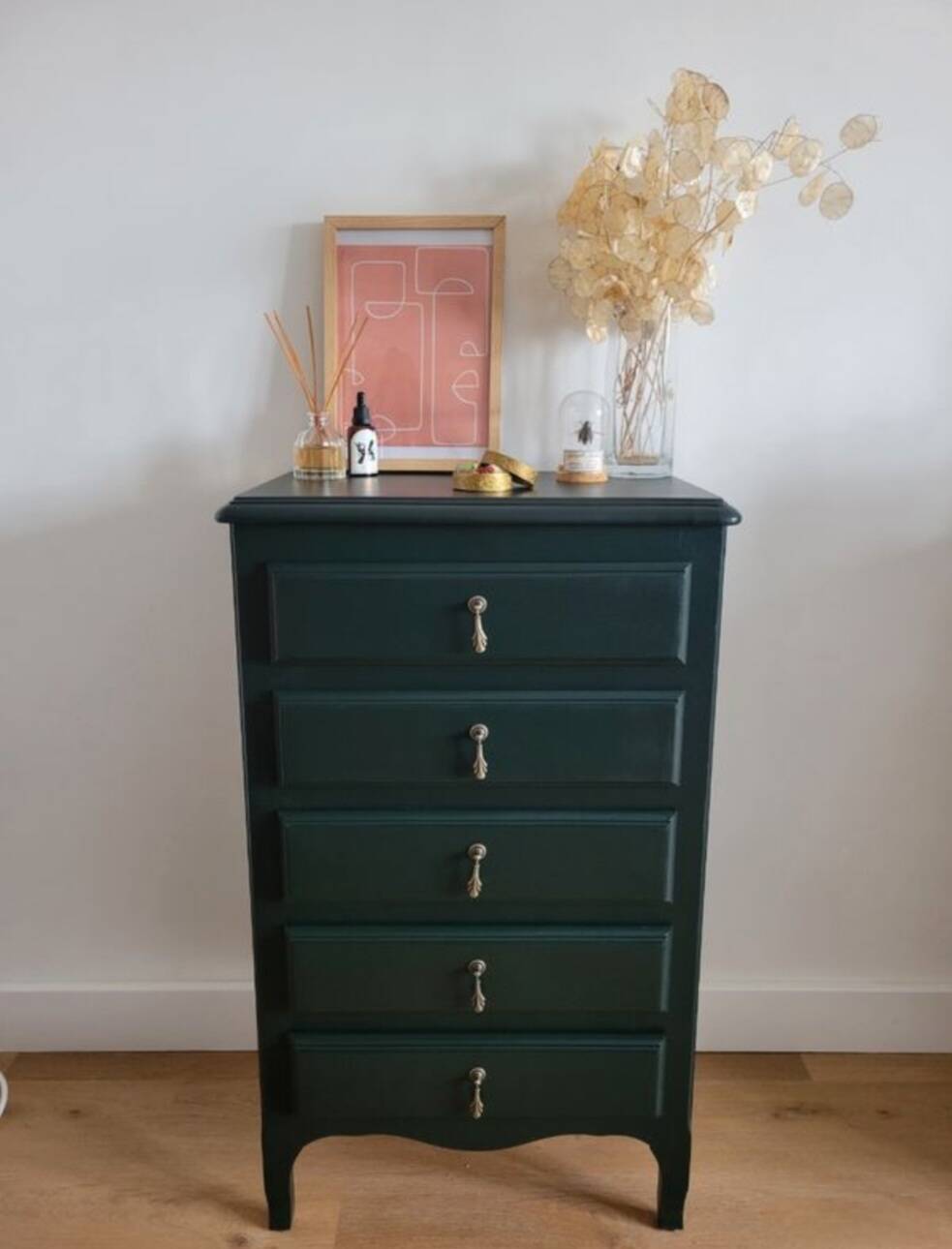 Chiffonnier vert phtalo