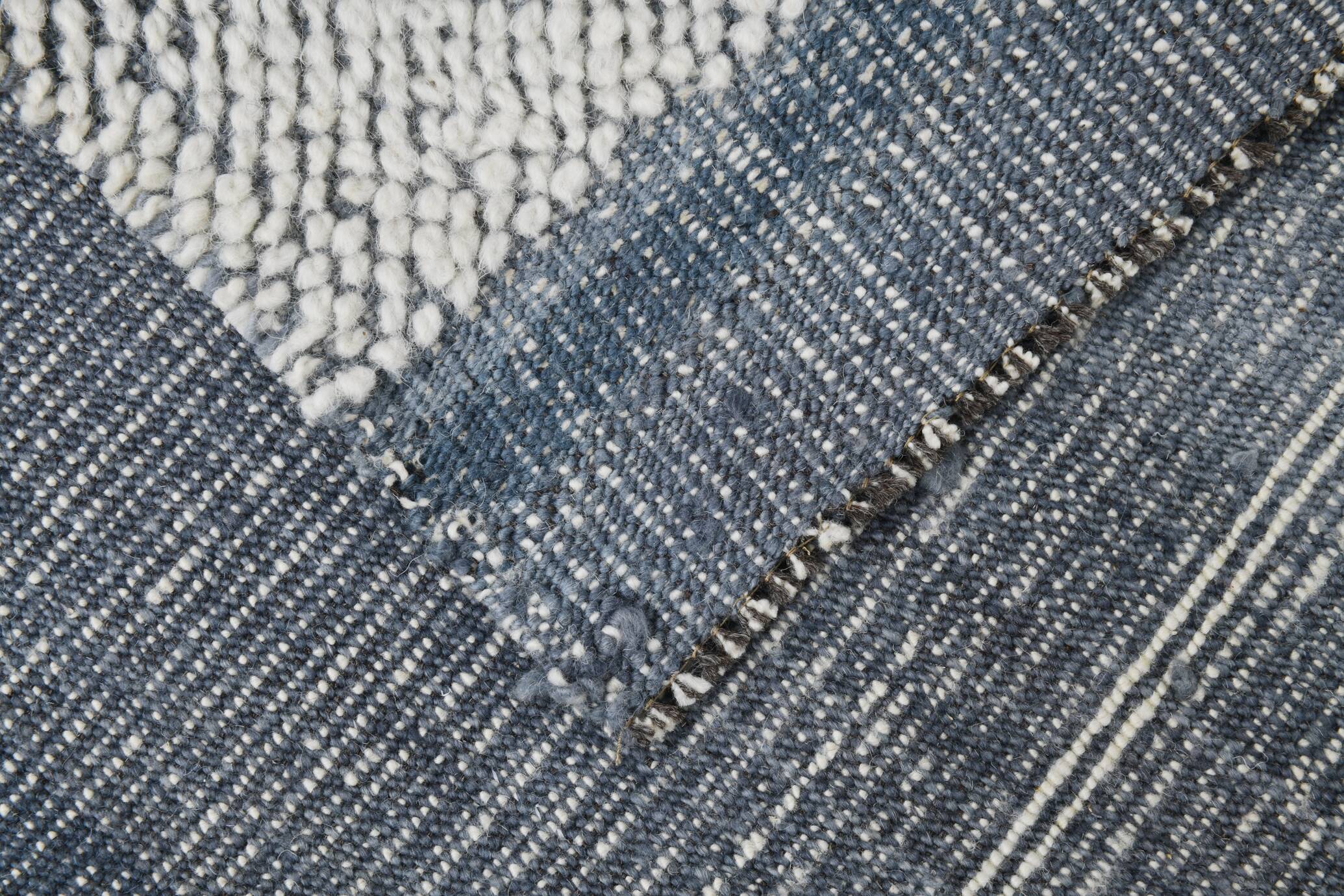 7x9 Blue White Modern Vintage Rug, 200x271Cm SK 34018 FREE SHIPPING