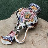 Gien earthenware jug, Peonies model