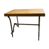 Side table in wood and metal mordoré
