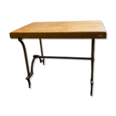 Table d'appoint en bois et métal mordoré
