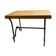 Table d'appoint en bois et métal mordoré