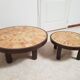 Duo coffee tables Roger Capron model Garrigue