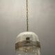 Vintage italian glass light pendant lamps, set of 2