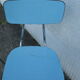 Lot of 4 chairs in blue formica