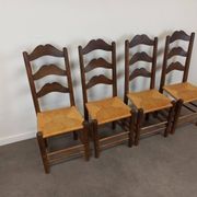 Straw brutalist chairs, set of 4