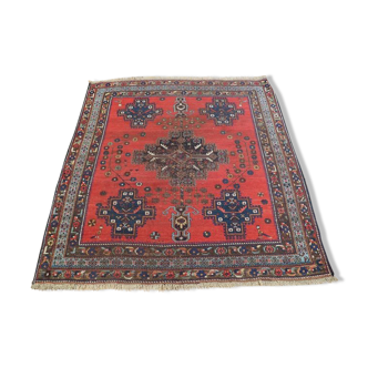 Hand-knotted afchari carpet Iran 132x143cm