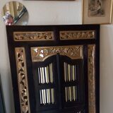 Mirror with shutters colonial style, solid wood 80x90cm