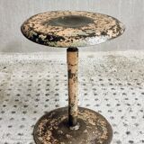 Old workshop stool iron swivel stool side table
