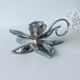 Silver flower candle holder