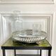 Openwork metal round mirror top