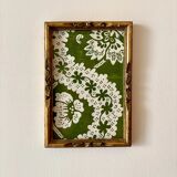 Golden wooden frame with domino paper Antoinette Poisson 96C "Oratorio"