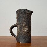 Brutalist Carafe Vase West German in Fat Lava Ceramic from the 1960s by Jopeko