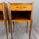 Pair of marquetry bedside tables, 20th century