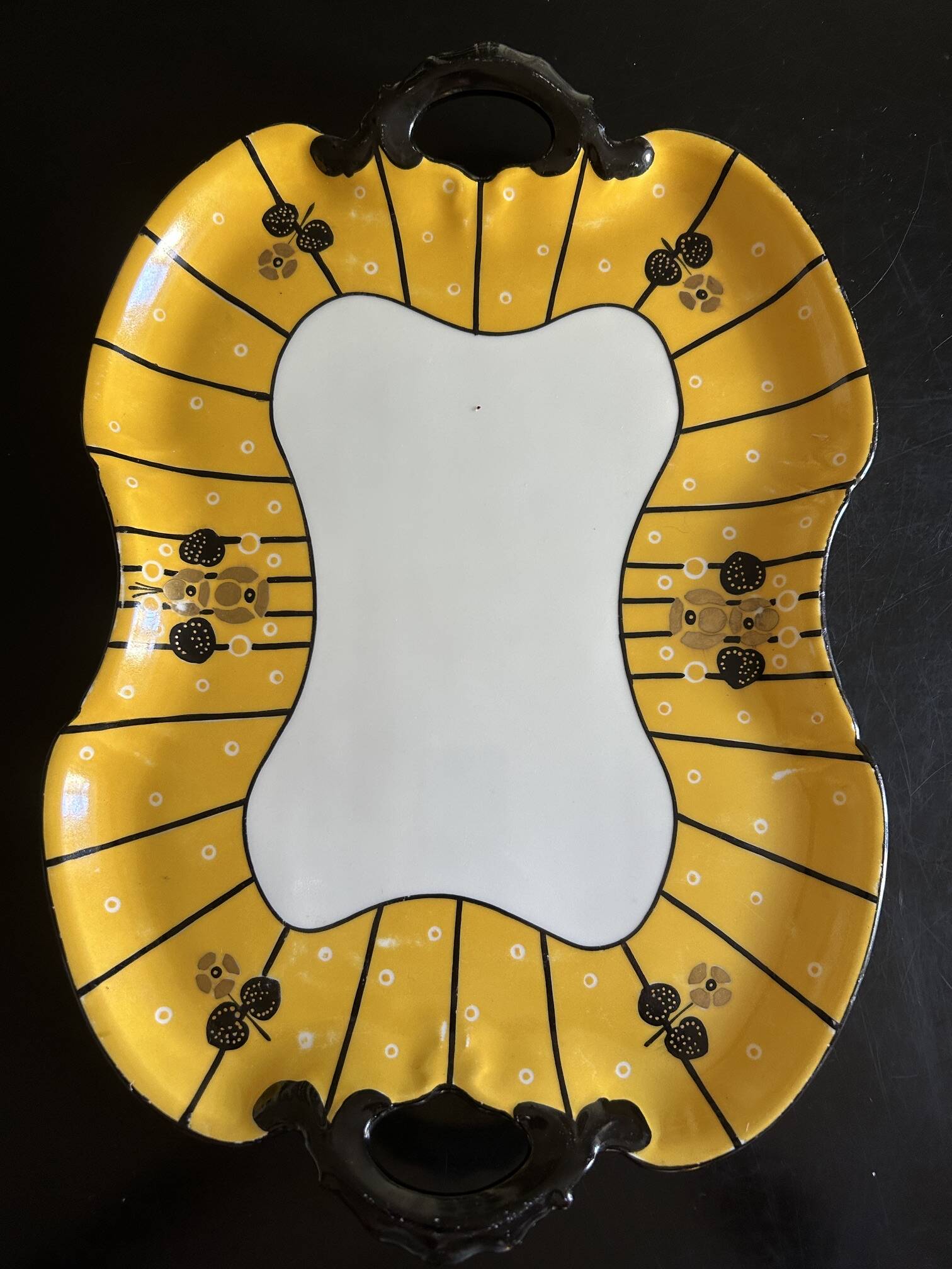 Art Deco porcelain dish Touze Lemaître Blancher