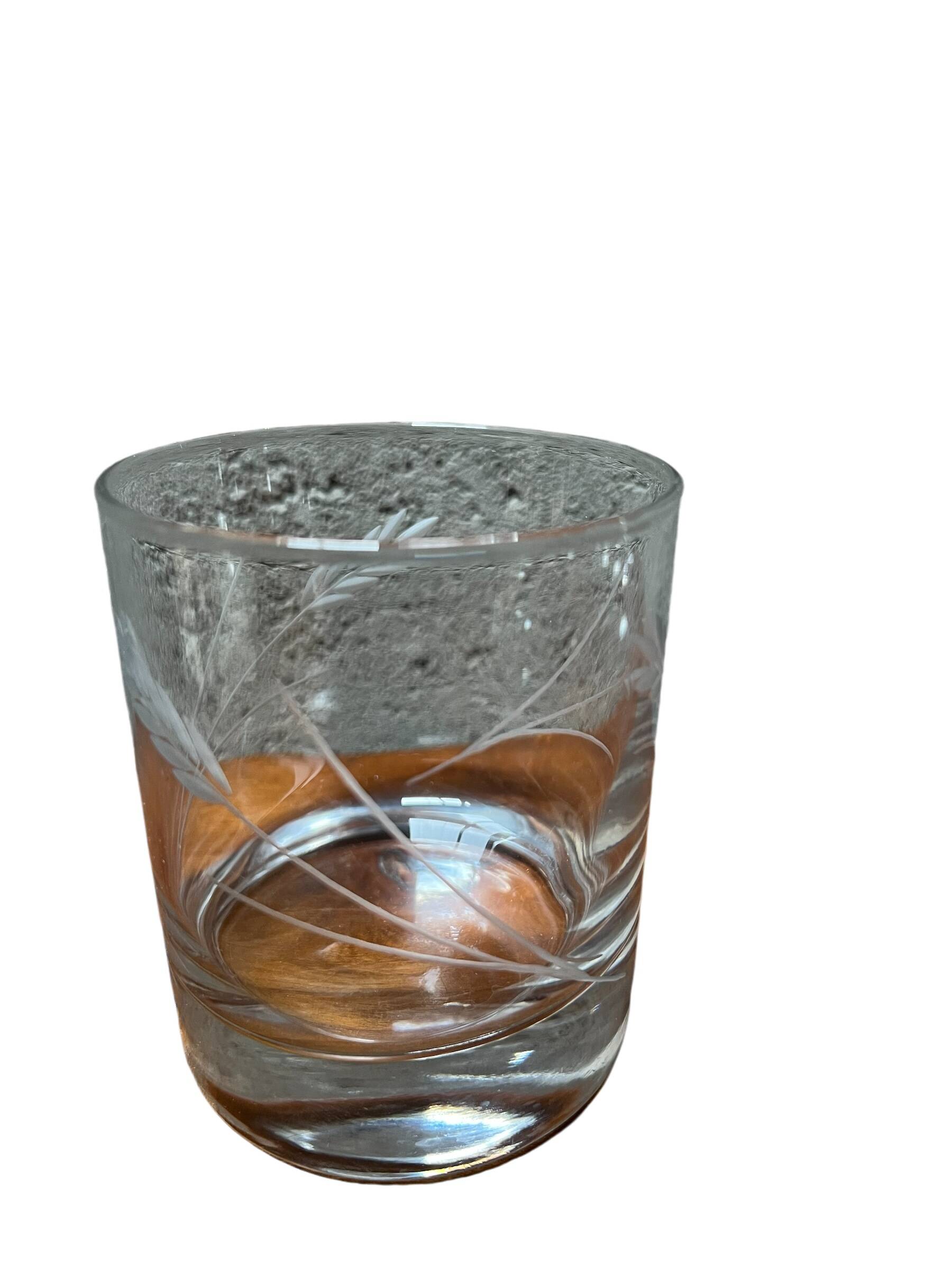 Set of six whiskey glasses