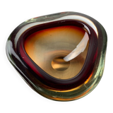 Vide poche Sommerso Marron par Seguso, verre de Murano, Italie, 1970