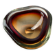 Sommerso Brown pocket tray by Seguso, Murano glass, Italy, 1970