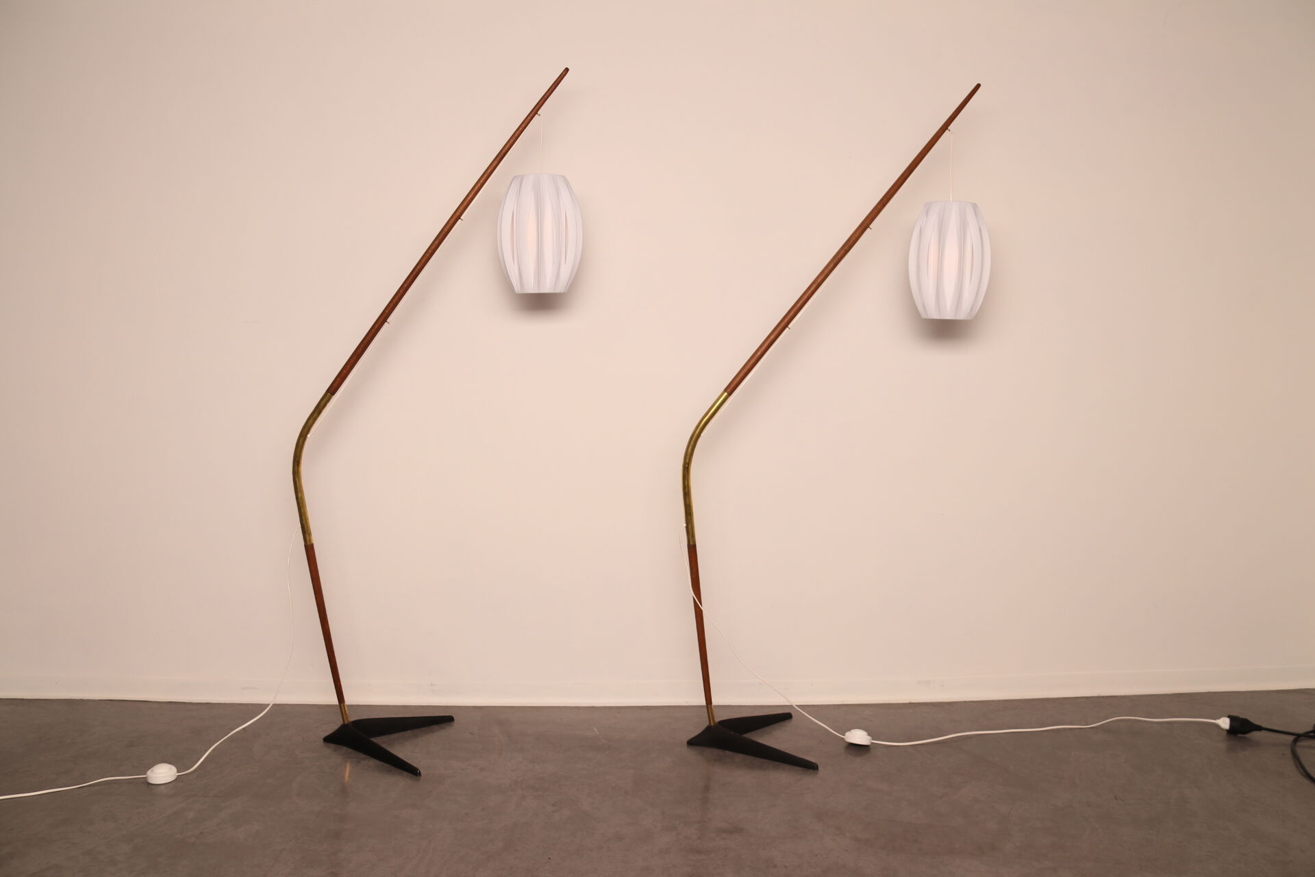 Floor lamp 'Fishing Pole' by Svend Aage Holm Sorensen - Denmark - 1950's