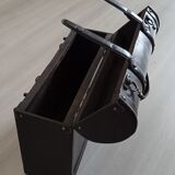 Mini bar vintage wooden briefcase