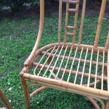 Pair of vintage rattan sofas