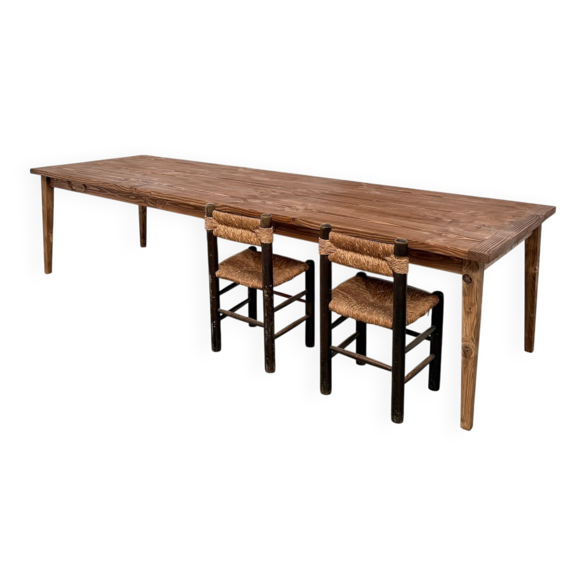 XXL table in solid pine, circa 1970