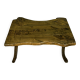 brutalist coffee table in solid wood