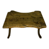 brutalist coffee table in solid wood