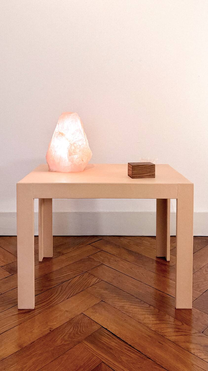 Jean-michel frank - leather-covered side table