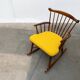 Mid-century rocking chair with new Kvadrat cushion by Børge Mogensen for FDB Møbler, 1960s.