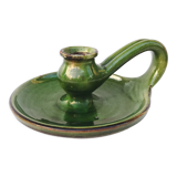 Glazed terracotta candle holder