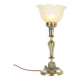 Brass and molded glass table lamp