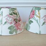 Pair of Lilac fabric lampshades