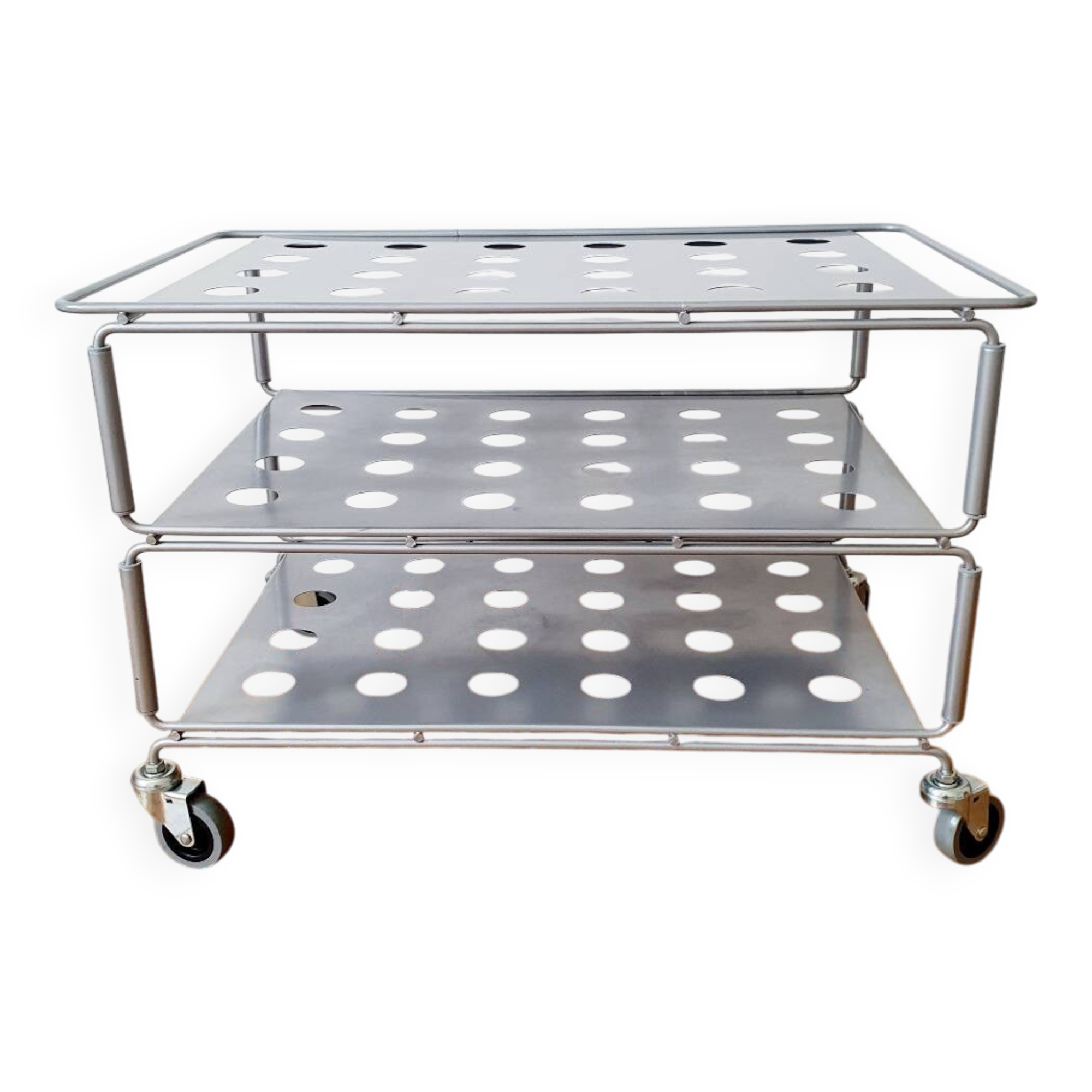 Niels Gammelgaard vintage metal trolley, rolling cart