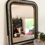 Louis philippe antique mirror with marbled plate