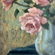 Oil on panel bouquet of roses signed Akar (?) in its gilded frame.