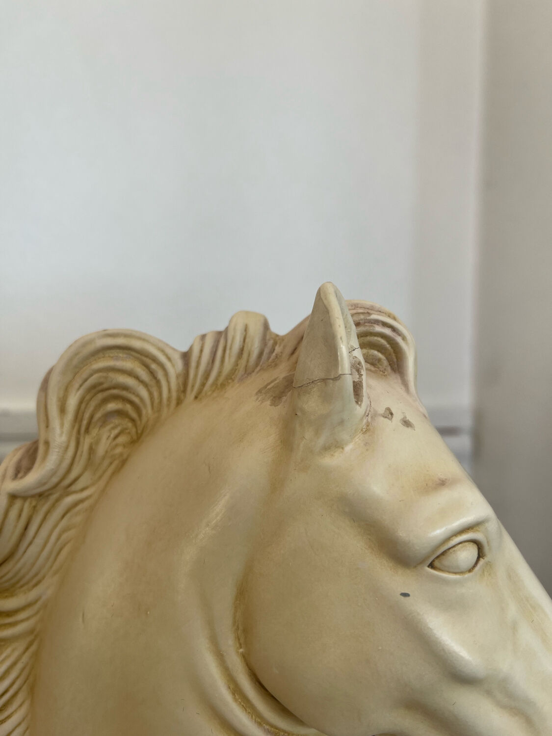 Pair of plaster horse bookends