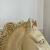 Pair of plaster horse bookends