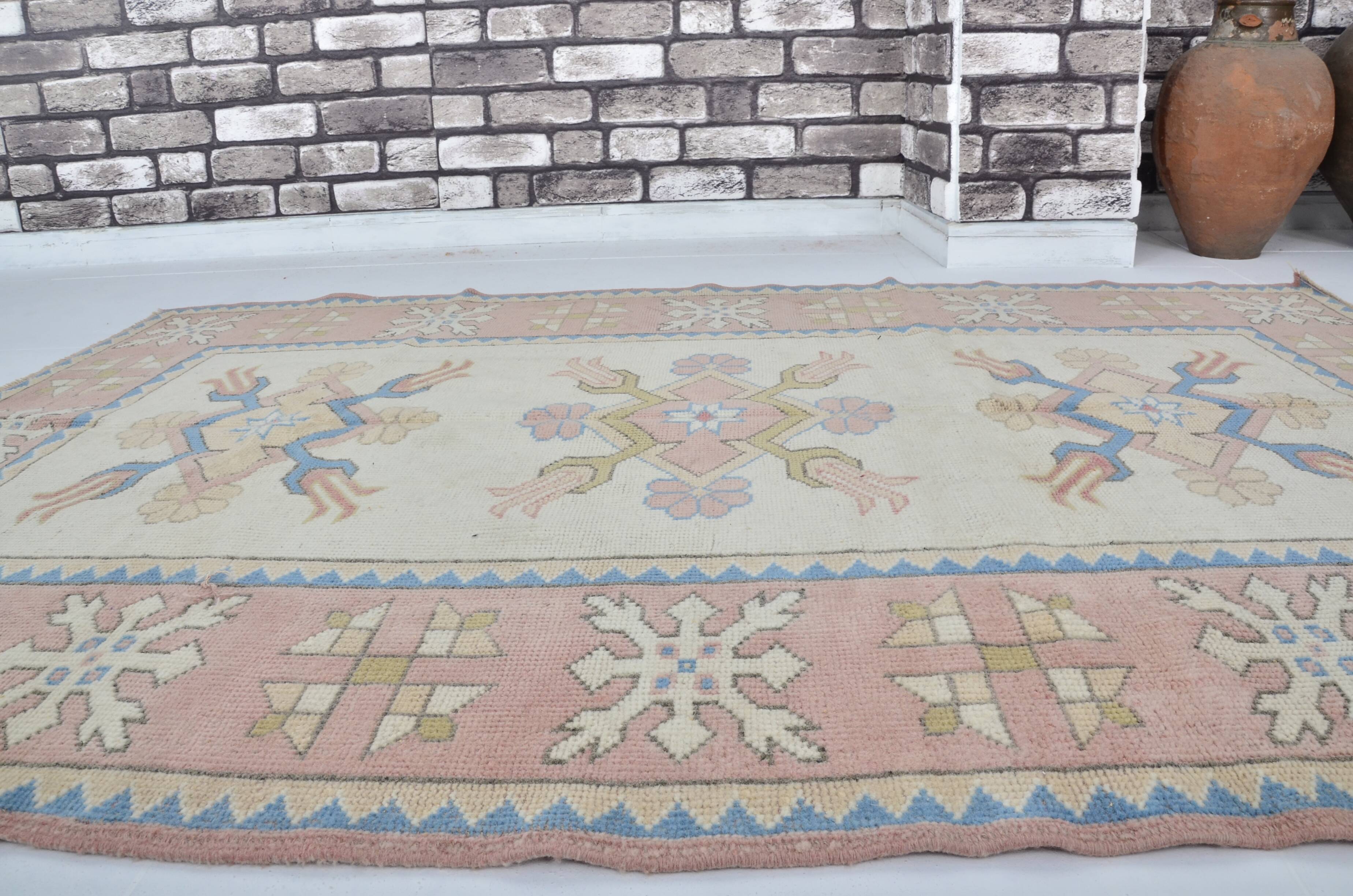 Oushak Handknotted Vintage Rug sku 2413