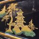 Vintage Chinese side table / cabinet / lacquered cabinet / bohemian