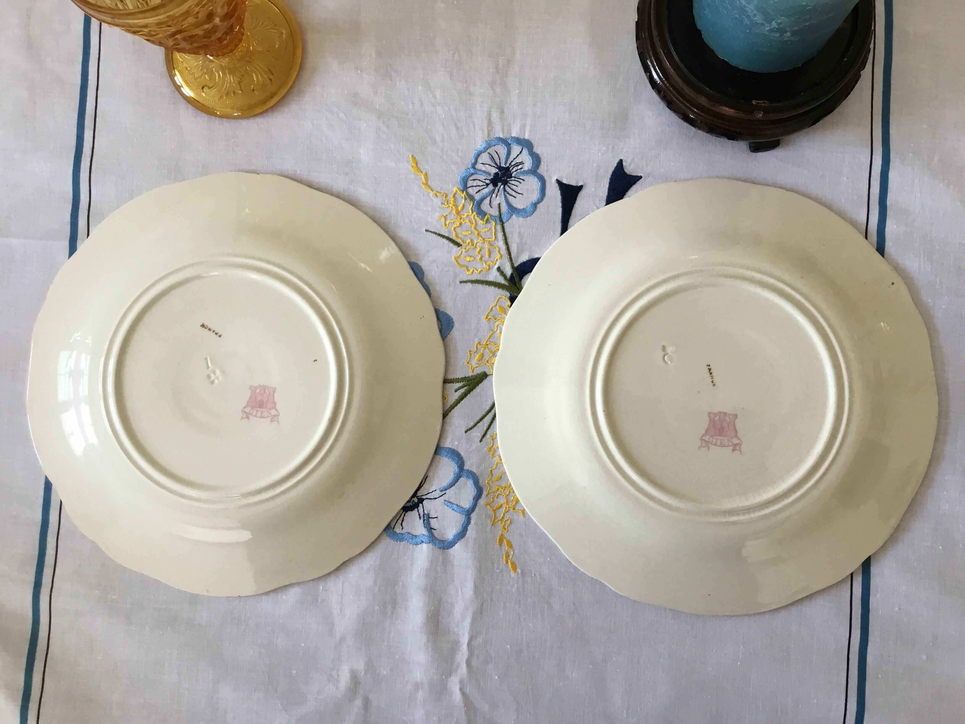 Gien earthenware plates