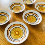 Salad bowl and 6 ceramic cups from Gien