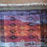 Contemporary artistry meets vintage Bukhara rug, 95cm x 154cm, 1950s