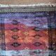 Contemporary artistry meets vintage Bukhara rug, 95cm x 154cm, 1950s